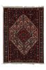 1950s Vintage Senneh Kilim in Red, Blue & White Tribal | Area Rug in Rugs by Rug and Kilim