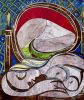 A RHYTHM OF UNDULATIONS - HANDMADE GLASS MOSAIC ARTWORK | Art & Wall Decor by artisticmosaicdesigns. Item composed of glass in art deco style