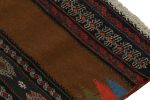 Vintage Afghan Tribal Kilim in Brown with Geometric Patterns | Area Rug in Rugs by Rug and Kilim