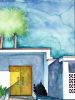 Yellow Door Palm Springs | Mixed Media in Paintings by Catherine Twomey