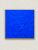 Blue 3d wall art minimalist | Oil And Acrylic Painting in Paintings by Berezart. Item composed of canvas compatible with minimalism and mid century modern style