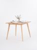 Small dining table, extending dining table for small space | Tables by Mo Woodwork. Item made of oak wood works with minimalism & mid century modern style