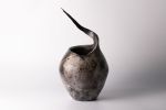 sitting in the sand with our music up | saggar vessel | Sculptures by harlow studio. Item composed of ceramic in contemporary or modern style