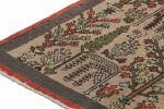 Vintage Runner in Beige with Green and Red Floral Patterns | Area Rug in Rugs by Rug and Kilim
