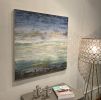 Shimmering Calm | Oil And Acrylic Painting in Paintings by Stephanie Thwaites Art | Ruby LivingDesign in Mill Valley. Item made of wood & synthetic