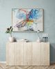 Lingering Blue | Oil And Acrylic Painting in Paintings by Edward Wilcox. Item made of canvas compatible with mid century modern style