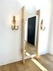 21st Century Minimalist Foyer Mirror | Decorative Objects by Walker Design Studios. Item made of maple wood works with minimalism style