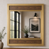 Hudson Mirror | Decorative Objects by Sand & Iron. Item made of oak wood with steel works with mid century modern & contemporary style