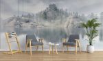 Misty Reflection | Wall Treatments by Jay Mason. Item in coastal or mediterranean style