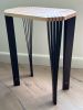 Handmade Side Table Made from Maple and Walnut Woods | Tables by Hiraeth Ceramics. Item composed of maple wood in minimalism or contemporary style