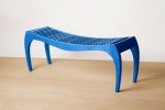 RUMBO Bench blue | Benches & Ottomans by VANDENHEEDE FURNITURE-ART-DESIGN. Item composed of wood in mid century modern or contemporary style