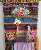 Wedding Bouquet | Embroidery in Wall Hangings by PEGGY OBERLIN/Bohograndmapeg/Story Tale Weaving. Item made of birch wood with cotton works with boho & contemporary style