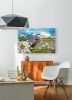 Palm Air Heron | Prints in Paintings by D.Friel / Connected By Water, LLC. Item made of canvas works with contemporary & coastal style