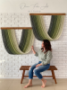 Maree Green -Made to order- Wall Decor | Macrame Wall Hanging in Wall Hangings by Olivia Fiber Art. Item made of wool with fiber works with mid century modern & art deco style