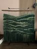 Woven Tapestry "Green Harmony" | Wall Hangings by Tissage Sauvage. Item made of wood & cotton compatible with boho and contemporary style