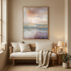 On Mystic Seas — Abstract Canvas Artwork in Soft Neutrals | Prints in Paintings by Alpenglow Workshop. Item made of canvas works with contemporary & coastal style