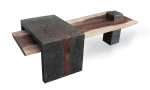 OneTree Coffee Table | Tables by Randy Mugford. Item made of walnut with concrete