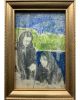 Two Women by the Lake | Mixed Media by Noel Hefele. Item composed of synthetic