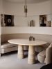 Travertine Dining Table. Dining Table. Dining Room Table. | Tables by HamamDecor LLC. Item made of marble compatible with minimalism and contemporary style