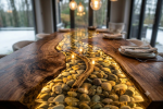 Modern Epoxy Dining Table top | Tables by Innovative Home Decors. Item composed of wood in country & farmhouse or art deco style