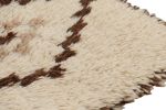 Vintage Moroccan Rug in Beige-Brown with Diamond Medallions | Area Rug in Rugs by Rug and Kilim