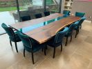 Glass River Dining Table | Tables by Fine Line Woodworks. Item made of walnut with glass