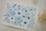 Indigo floral painting - 5th Edition | Watercolor Painting in Paintings by Mira's Craft. Item made of paper