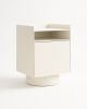 Bloc Nightstand, Handmade Metal, Minimal and Modern Look | Storage by Flek Design. Item made of aluminum works with minimalism & japandi style