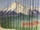 PIKES PEAK Rocky Mountain Dyed Tapestry | Macrame Wall Hanging in Wall Hangings by Wallflowers Hanging Art. Item made of oak wood & fiber compatible with country & farmhouse and eclectic & maximalism style