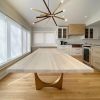 Cashmere White Brass Tunnel Table | Dining Table in Tables by YJ Interiors. Item composed of oak wood and brass in mid century modern or contemporary style
