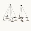 Emily Group of Nine Pendant Light Oxid | Pendants by MOSS Objects. Item composed of oak wood and steel in contemporary or modern style