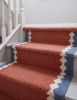 Handwoven Wool Stair Terracotta & Slate Runner Rug | Rugs by Evergreen Carpets. Item made of wool works with boho & minimalism style
