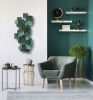 "Emerald" TTS Glass and Metal Wall Sculpture | Wall Hangings by Karo Studios. Item composed of metal & glass compatible with modern style