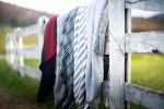 Black and White Stripe Blanket | Linens & Bedding by Local Produce Design. Item made of cotton