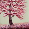 Stillness of Spring Original Blossom Tree Painting | Oil And Acrylic Painting in Paintings by DaggArt. Item composed of canvas