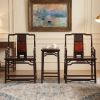 Legacy Imperial South Official's Armchair Trio Set With Burl | Chairs by Dynasty Artisan. Item composed of wood compatible with contemporary and eclectic & maximalism style