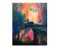 Fire Bridge | Paintings by Claire Szegvary. Item made of canvas compatible with minimalism and contemporary style