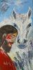 Sangre sobre nieve | Oil And Acrylic Painting in Paintings by Elena Parau. Item composed of canvas compatible with contemporary and country & farmhouse style