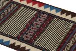 Vintage Afghan Kilim Rug with Stripes and Geometric Patterns | Area Rug in Rugs by Rug and Kilim. Item made of wool