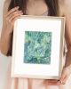 Structured Botanical | Mixed Media in Paintings by Elizabeth MacLean. Item composed of paper compatible with boho and contemporary style
