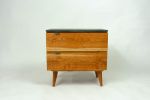 Marissa Blossom | Nightstand in Storage by Curly Woods. Item made of oak wood with concrete works with mid century modern & scandinavian style