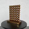 Dark bronze wall sculpture | Sculptures by IRENA TONE. Item composed of wood in minimalism or art deco style