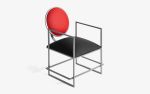 Naifu Metal and Faux Leather Chair | Accent Chair in Chairs by LAGU. Item made of metal compatible with minimalism and contemporary style