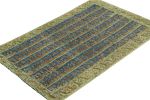 Rug & Kilim’s Tribal Rug in Blue, Green, and Brown Geometric | Area Rug in Rugs by Rug and Kilim