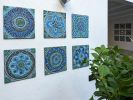 6 Large turquoise tiles | Tiles by GVEGA. Item made of marble works with mediterranean style