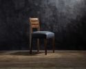 Exotic Wood and Leather Side Chair from Costantini, Renzo | Dining Chair in Chairs by Costantini Design. Item composed of wood and fabric
