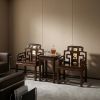 Legacy Shijin Taishi Armchair Trio with Natural Cloud Marble | Chairs by Dynasty Artisan. Item made of wood works with contemporary & eclectic & maximalism style