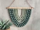 Ombre Wood Bead Wall Hanging | Wall Hangings by SoulShine Lighting Company. Item composed of oak wood in boho or minimalism style