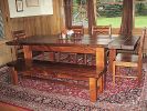 "Hand Tools only" Furniture Old World | Dining Table in Tables by Paul's Green Barn. Item made of oak wood works with minimalism & country & farmhouse style