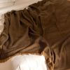 Hay Brown Plush Soft Twill Merino Handwoven Throw | Linens & Bedding by Studio Variously. Item made of wool works with modern style